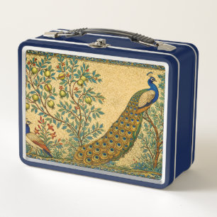 Lunch Box Illustration botanique de paon Art Nouveau
