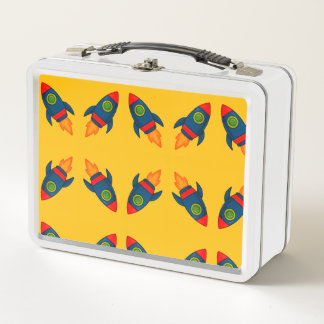 Lunch Box "Illustration colorée d'une fusée de dessin animé"