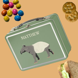 Lunch Box Illustration d'animal Tapir malaisien personnalisé
