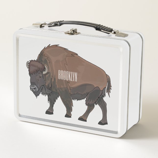 Lunch Box Illustration de bison (Devant)
