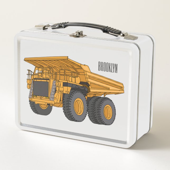 Lunch Box illustration de camion à benne cartoon (Devant)