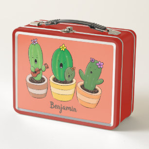 Lunch Box Illustration de chant trio de cactus mignons