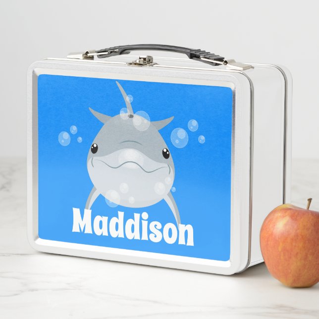 Lunch Box Illustration de dauphin de dessin animé kawaii mig (En situation)