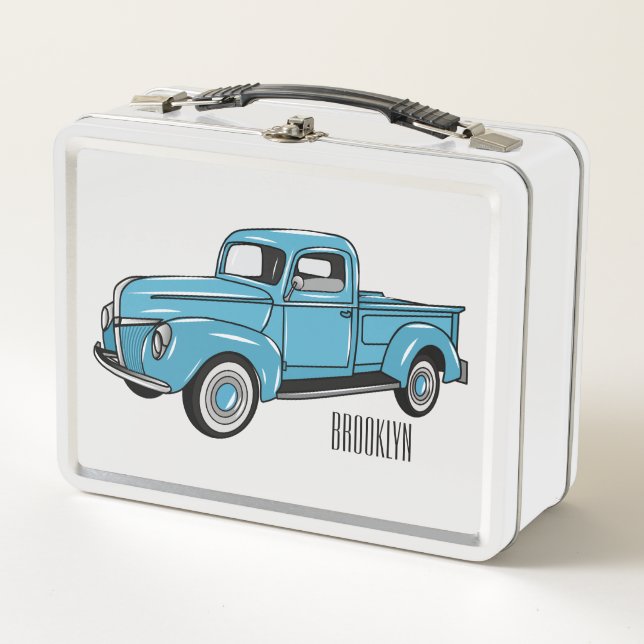 Lunch Box Illustration de dessin animé de camionnette classi (Devant)