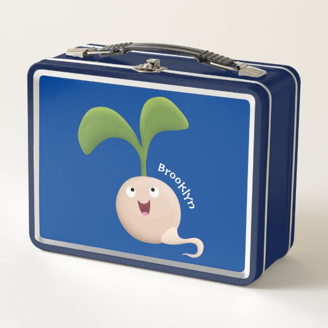 Lunch Box Illustration de dessin animé de pousse de semence  (Devant)