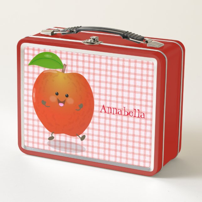 Lunch Box Illustration de dessin animé sur la pomme de danse (Devant)