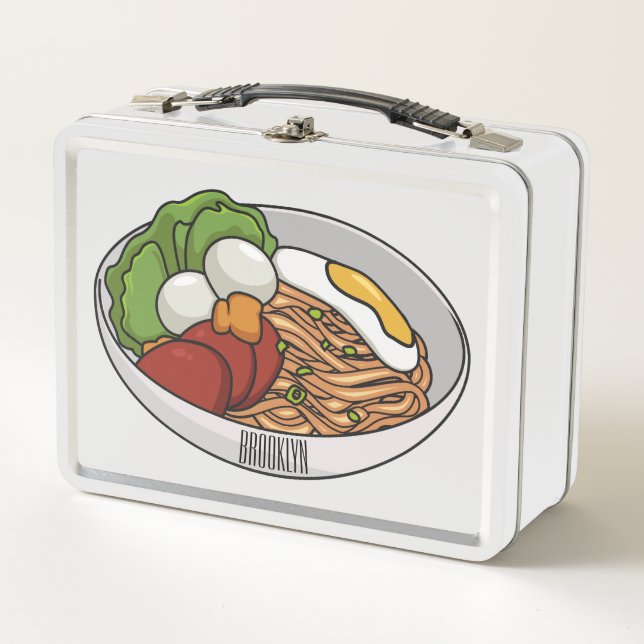 Lunch Box Illustration de dessin sur les nouilles (Devant)