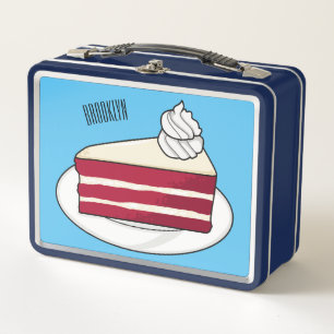 Lunch Box Illustration de gâteau en velours rouge