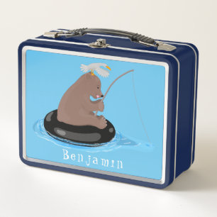 Lunch Box Illustration de la pêche de l'ourson mou