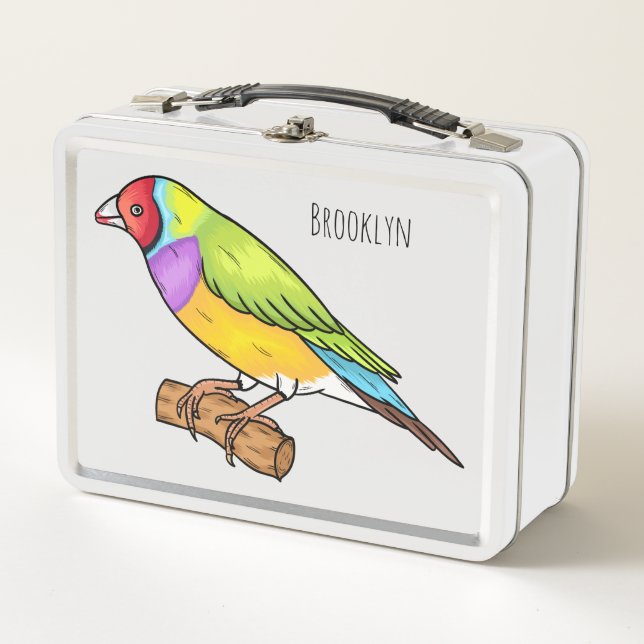 Lunch Box Illustration de l'oiseau de taille gouldienne (Devant)
