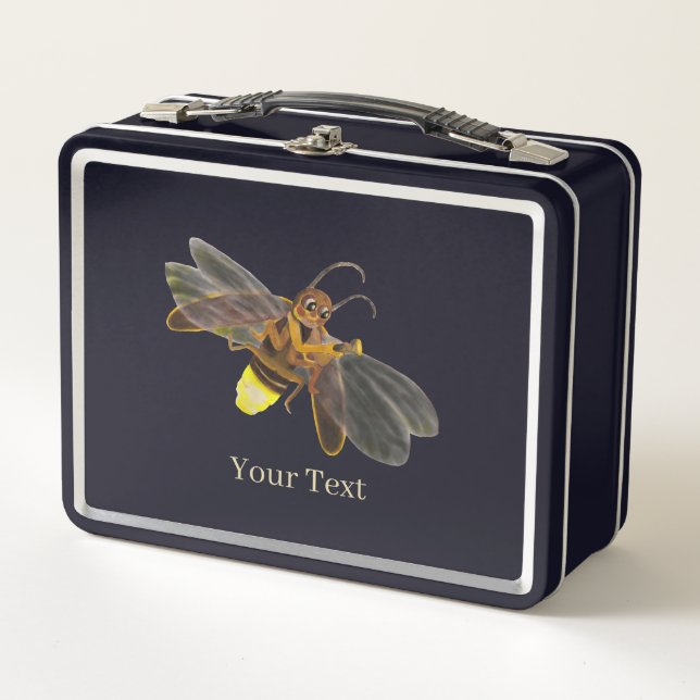 Lunch Box Illustration de luciole lampyridae noir (Devant)