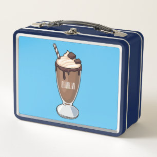 Lunch Box Illustration de milk-shake au chocolat