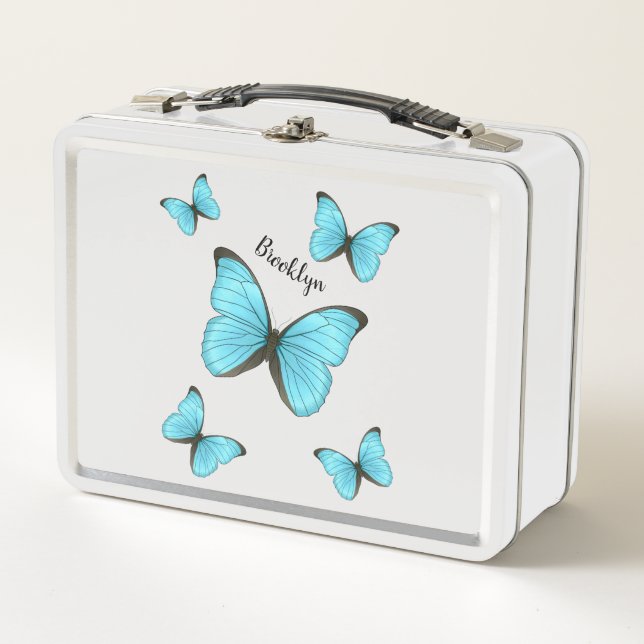 Lunch Box Illustration de papillons Morpho (Devant)