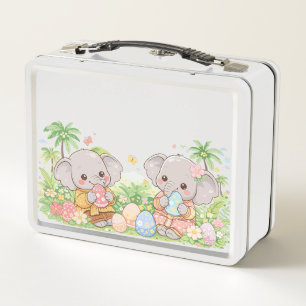 Lunch Box Illustration de Pâques éléphant mignon 