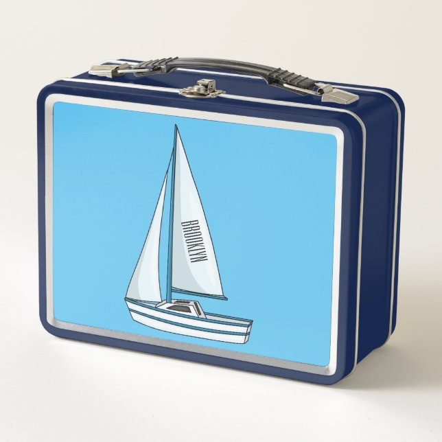 Lunch Box Illustration de voilier (Devant)