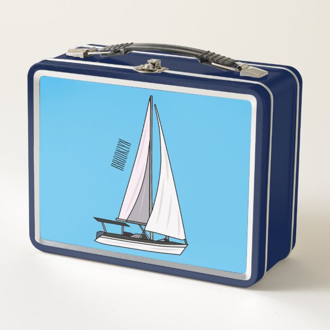 Lunch Box Illustration de voilier (Devant)