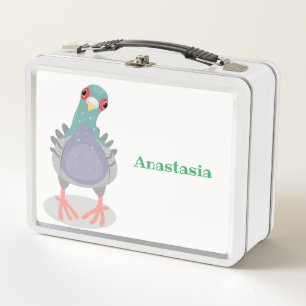 Lunch Box Illustration drôle de pigeon curieux