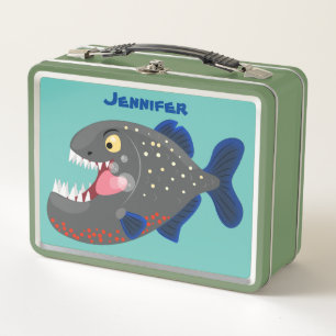 Lunch Box Illustration drôle de piranha affamée
