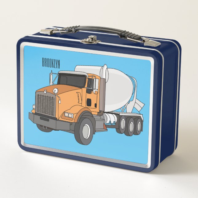 Lunch Box Illustration du camion de mélange de béton (Devant)