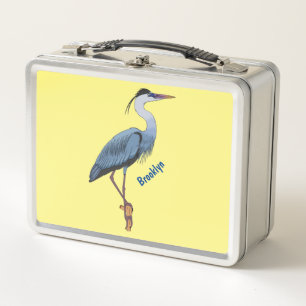 Lunch Box Illustration du grand héron bleu