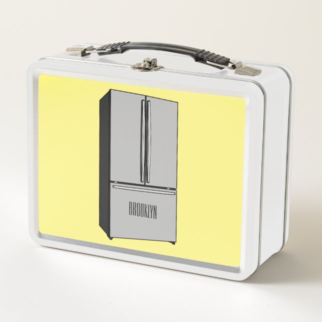 Lunch Box Illustration du réfrigérateur de porte française (Devant)
