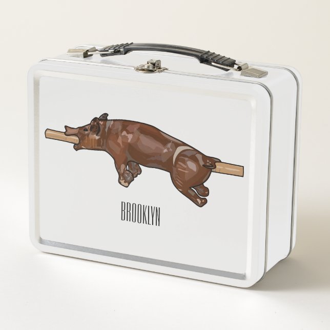 Lunch Box Illustration du rôti de porc / rôti de porc (Devant)