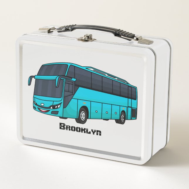 Lunch Box Illustration d'un autobus à passagers moderne (Devant)