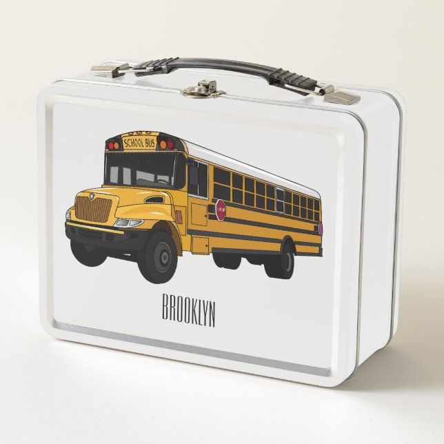 Lunch Box Illustration d'un autobus scolaire (Devant)