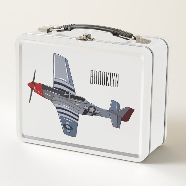 Lunch Box Illustration d'un avion de chasse-bombardier (Devant)