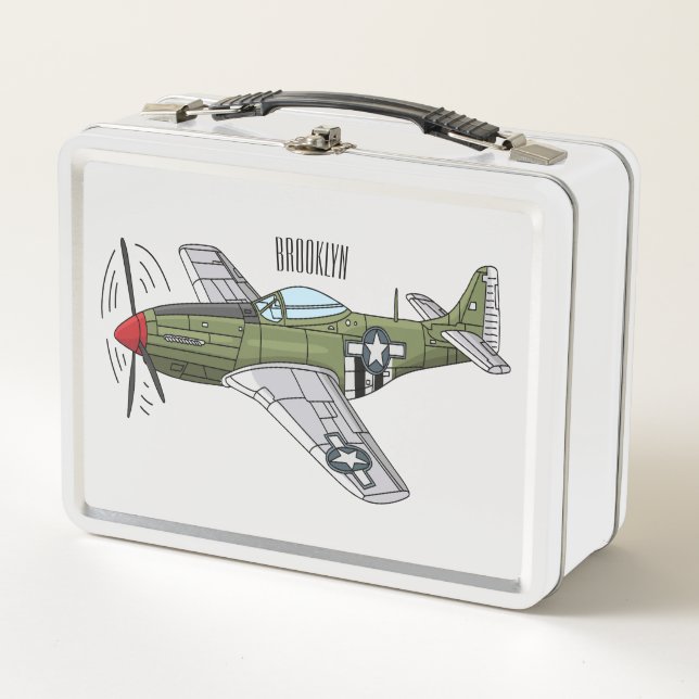 Lunch Box Illustration d'un avion militaire (Devant)