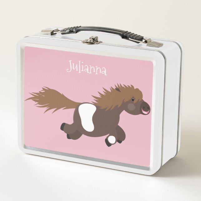 Lunch Box Illustration d'un poney de Shetland mignon (Devant)