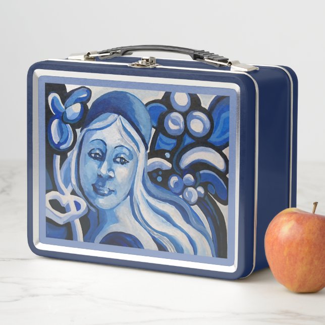 Lunch Box Illustration d'une fille dans un casquette bleu (En situation)