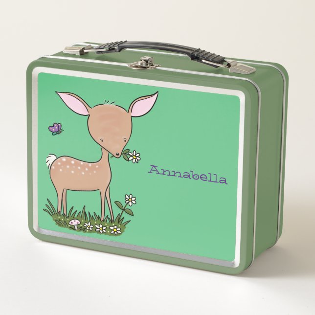 Lunch Box Illustration d'une jolie dessin de cerf de bébé he (Devant)