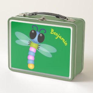 Lunch Box Illustration d'une libellule bleu et rose