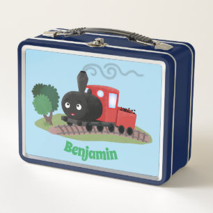 Lunch Box Illustration d'une locomotive à vapeur mûre