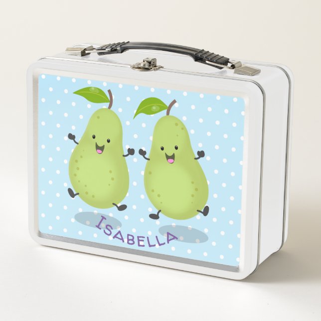 Lunch Box Illustration d'une paire de poires mignonne (Devant)