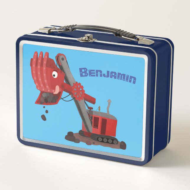 Lunch Box Illustration d'une pelle à vapeur rouge mou (Devant)