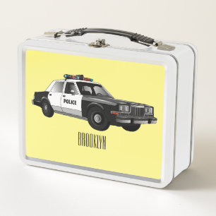 Lunch Box Illustration d'une voiture de police