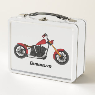 Lunch Box Illustration motocyclette de style hélicoïdal