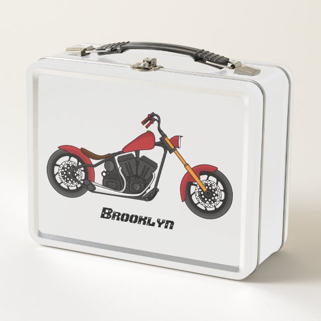Lunch Box Illustration motocyclette de style hélicoïdal (Devant)
