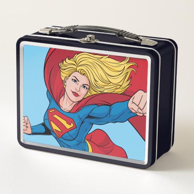 Lunch Box Illustration Supergirl volant vers le haut (Devant)
