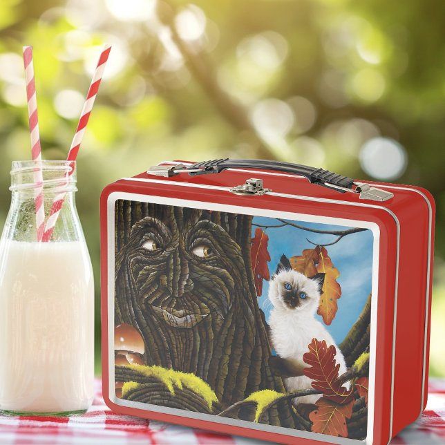 Lunch Box Imaginaire d'automne du chat de fin d'arbre (Créateur téléchargé)