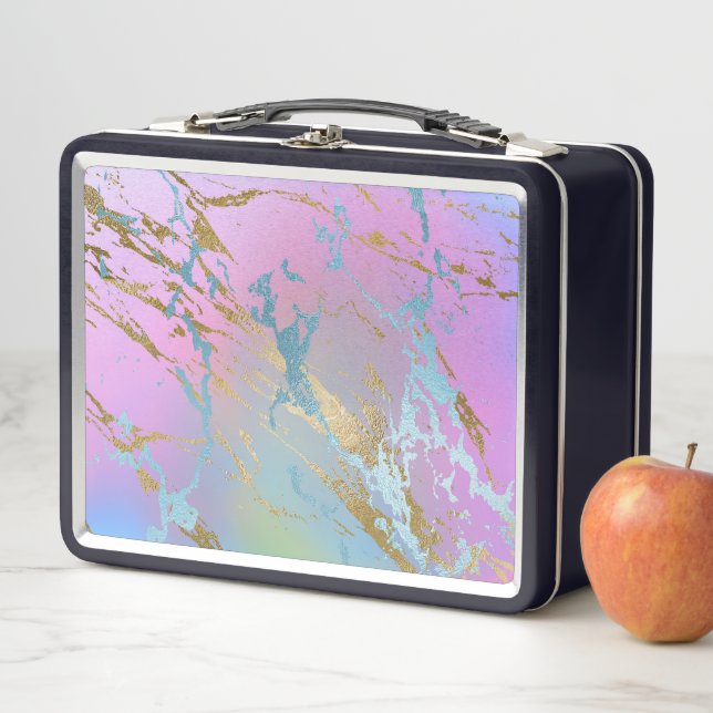 Lunch Box Impression d'aquarelle abstraite de couleur mélang (En situation)
