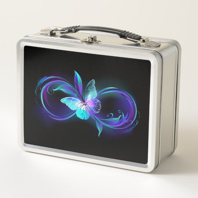 Lunch Box Infinité brillante avec papillon magique (Devant)