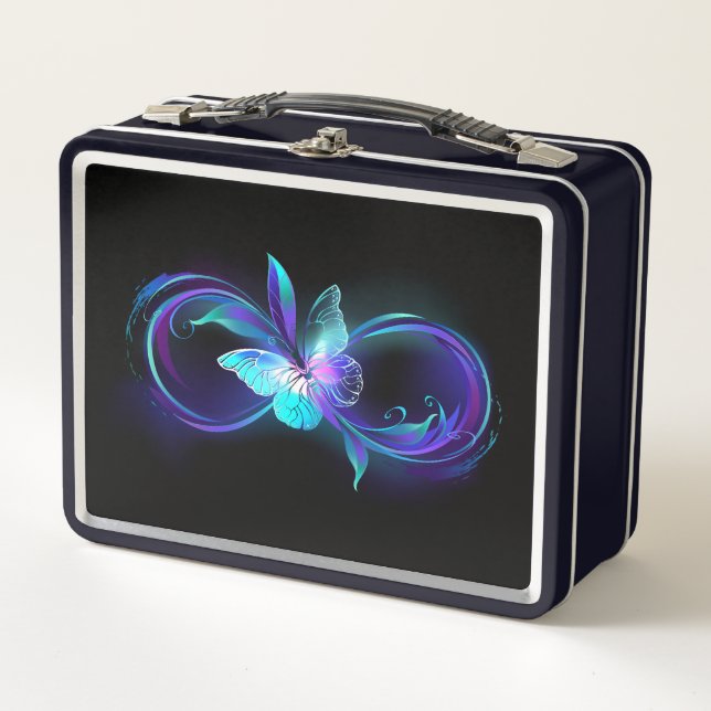 Lunch Box Infinité brillante avec papillon magique (Devant)