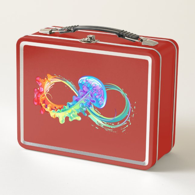 Lunch Box Infinity avec Rainbow Jellyfish (Devant)