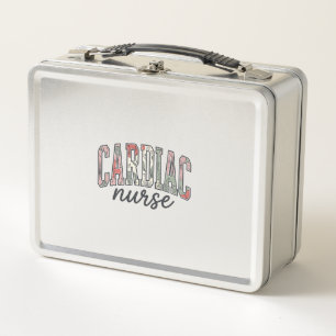 Lunch Box Infirmière cardiaque à motif floral et lettrage un