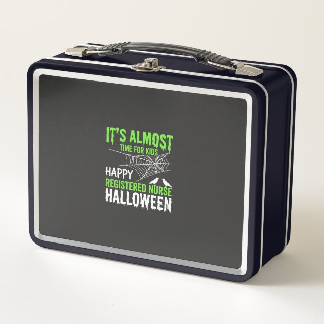 Lunch Box Infirmière diplômée Halloween Toile d'araignée et  (Devant)