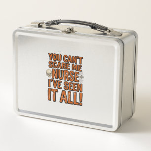 Lunch Box Infirmière drôle a tout vu conception Halloween vi
