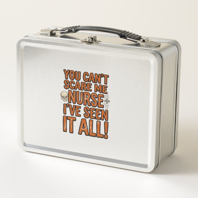 Lunch Box Infirmière drôle a tout vu conception Halloween vi (Devant)